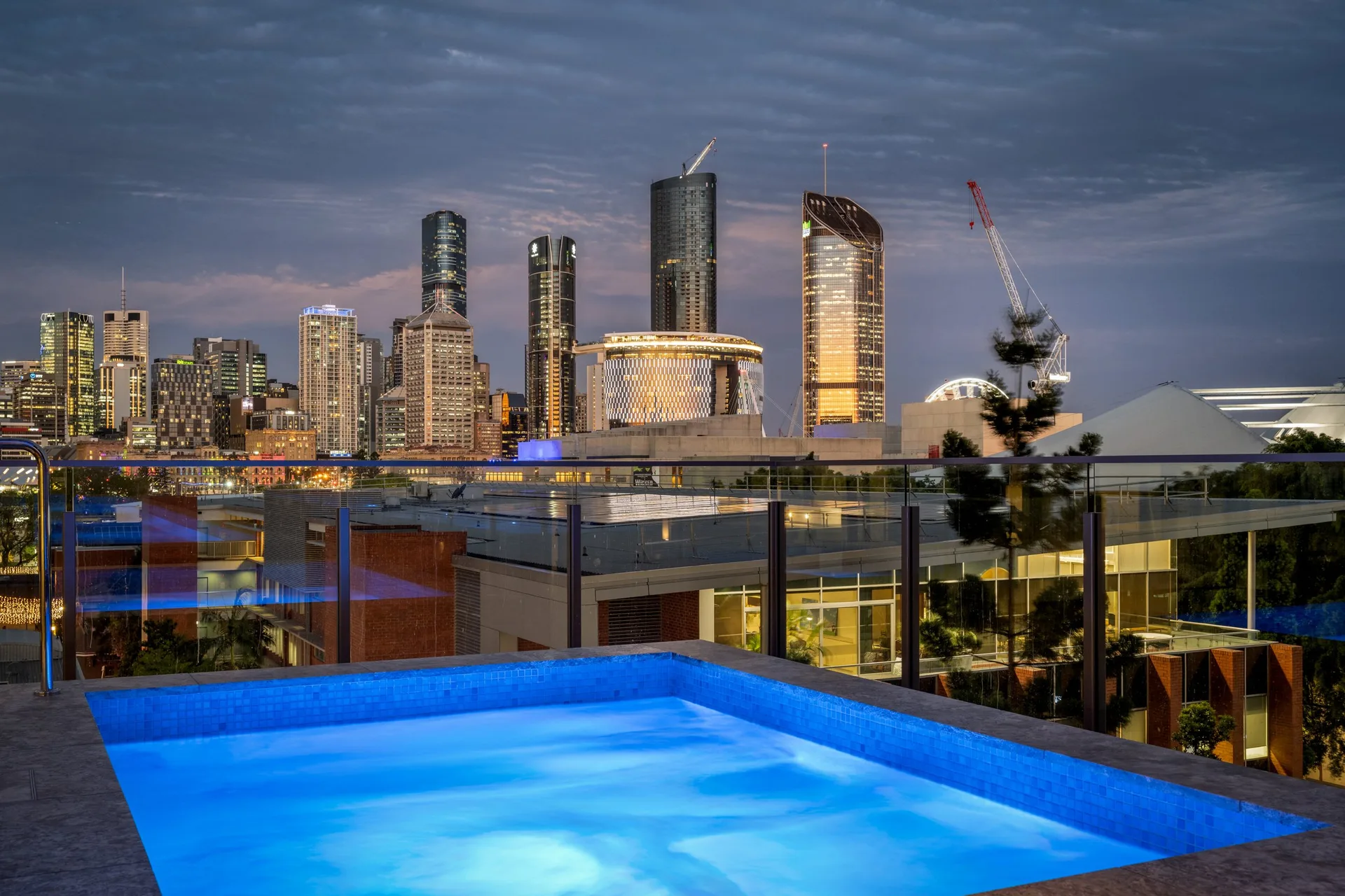 Podium pool level at Croft and Cremorne, South Brisbane