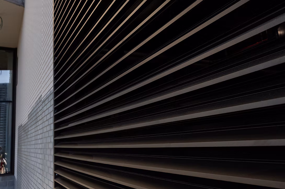 50 Quay Street louvre blade close-up
