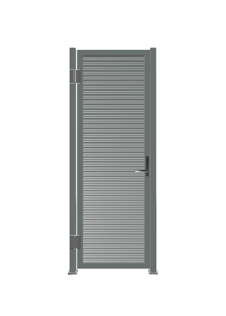 Single leaf gate, RHS-R frame, White finish, in the Invicta 3D Configurator