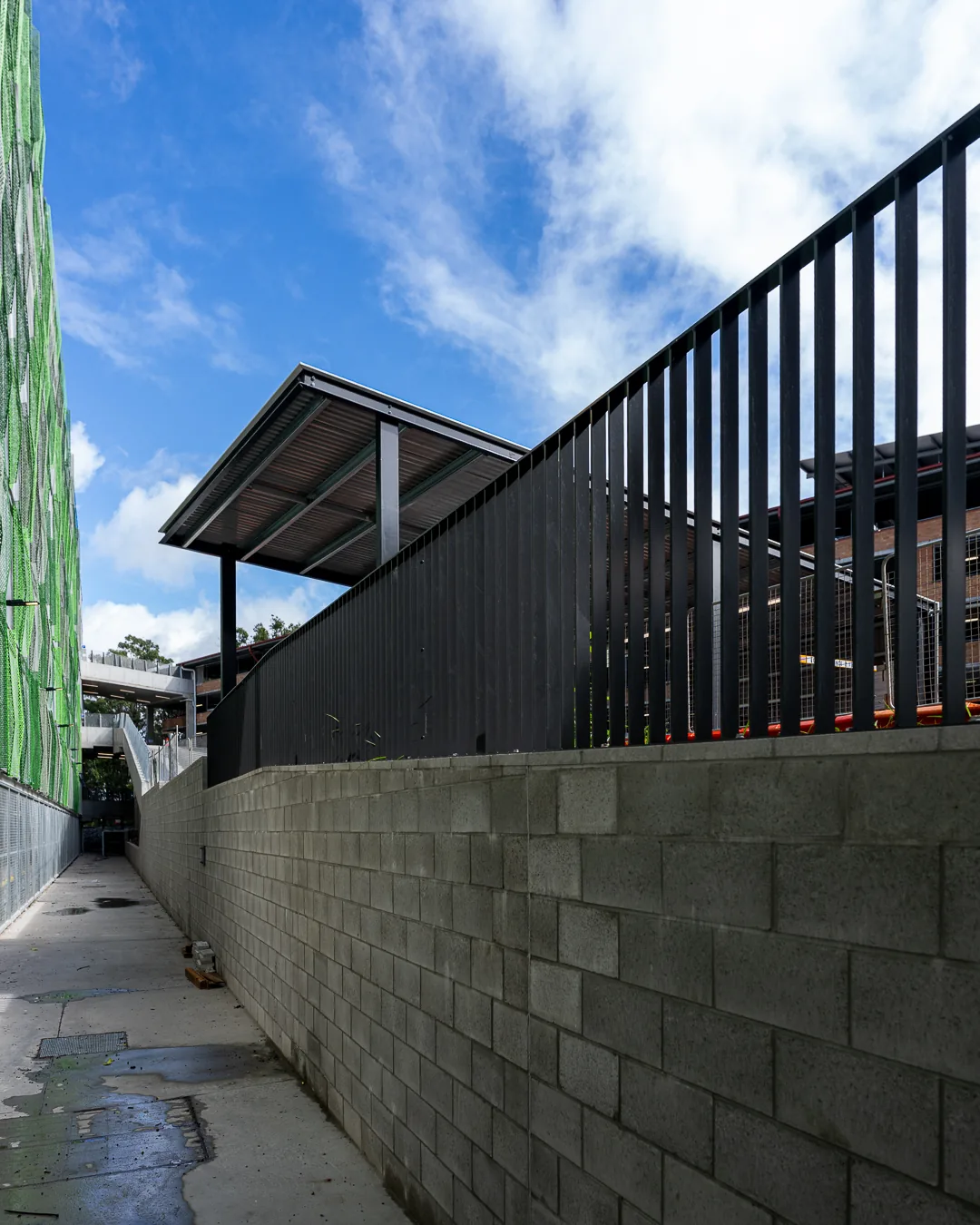 Aluminium batten balustrade, The Prince Charles Hospital